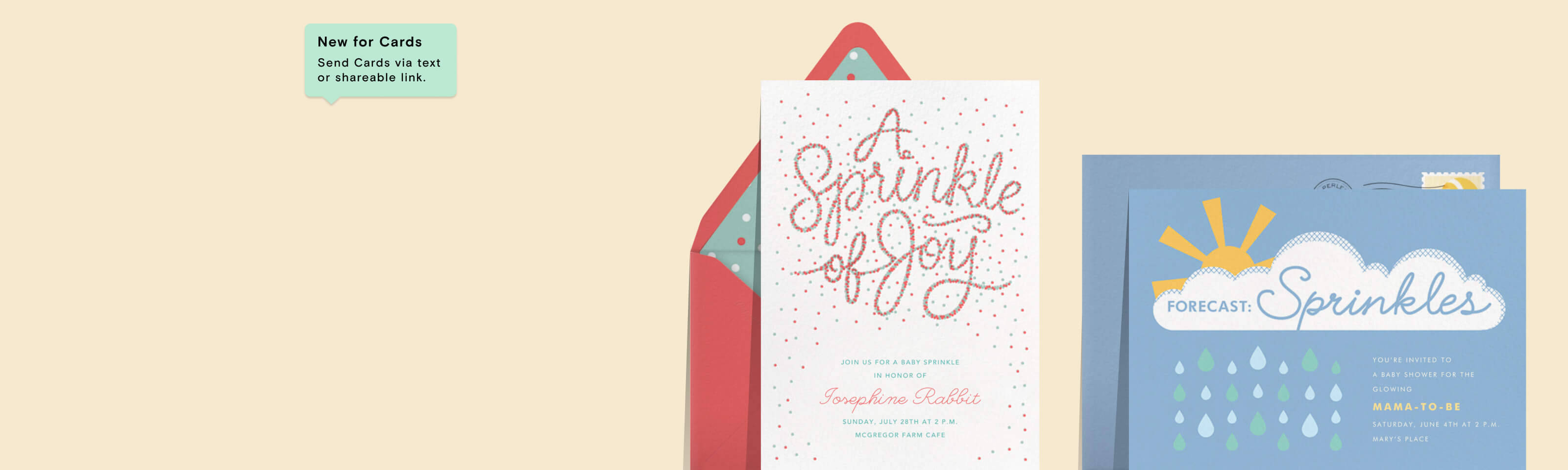 Baby sprinkle invitations