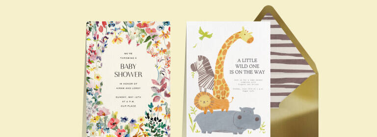 Baby shower invitations