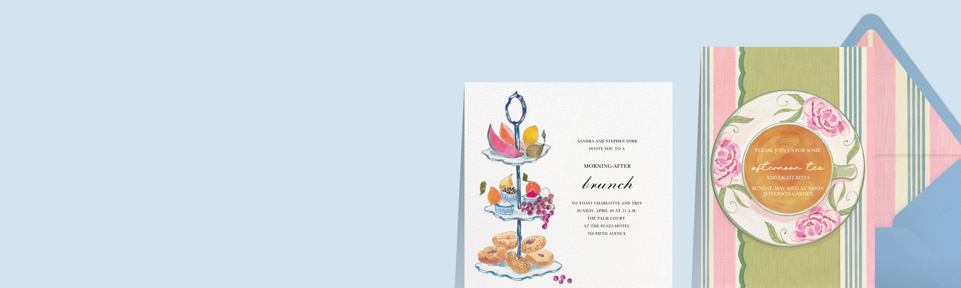 Tea party invitations