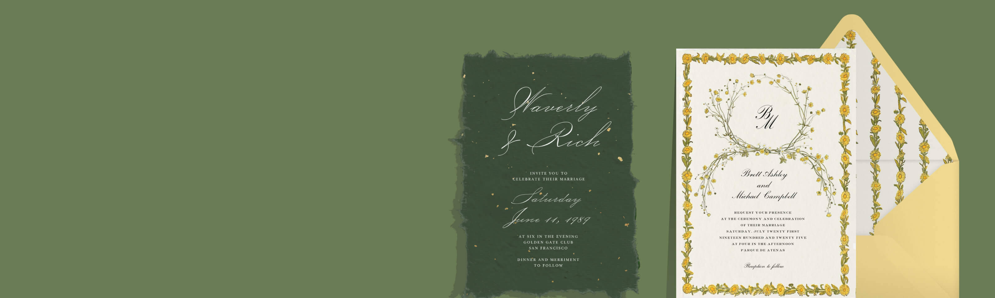 Rustic wedding invitations