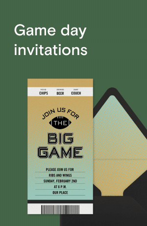 Game Day invitations