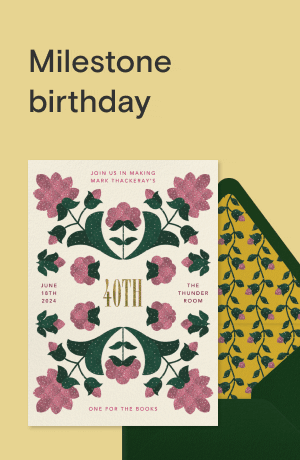 Milestone birthday invitations